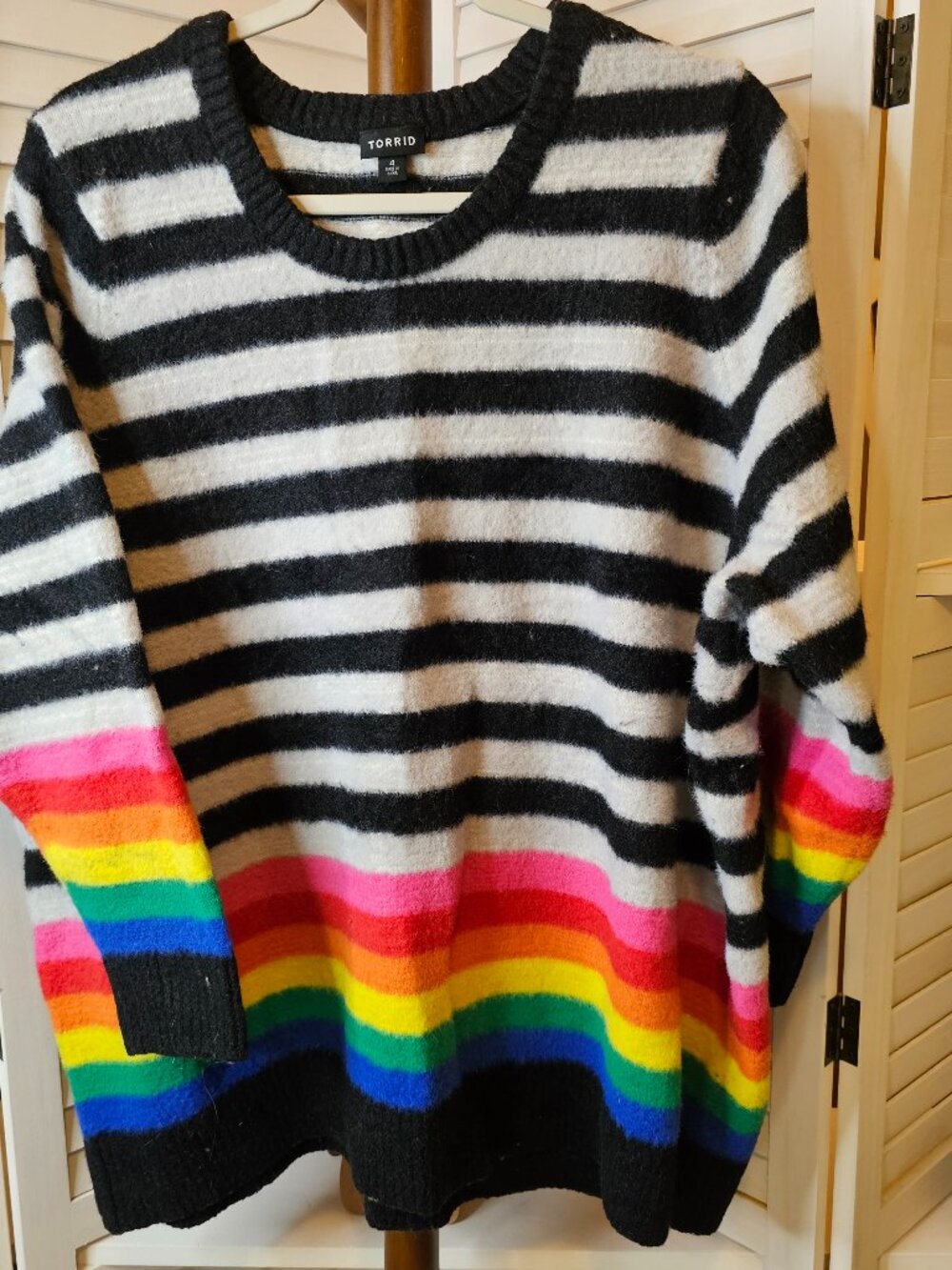 Torrid, Size 4, Heavy Weight, Striped Sweater, Colorful